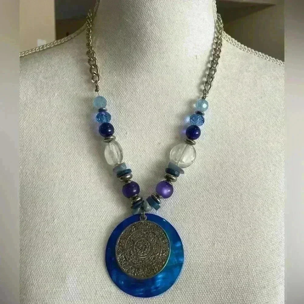 Ruby road blue/silver oversized beads in excellent condition